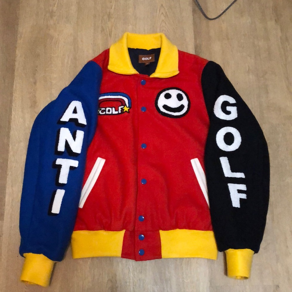 anti golf varsity/ bomber jacket introduced in winter 2019